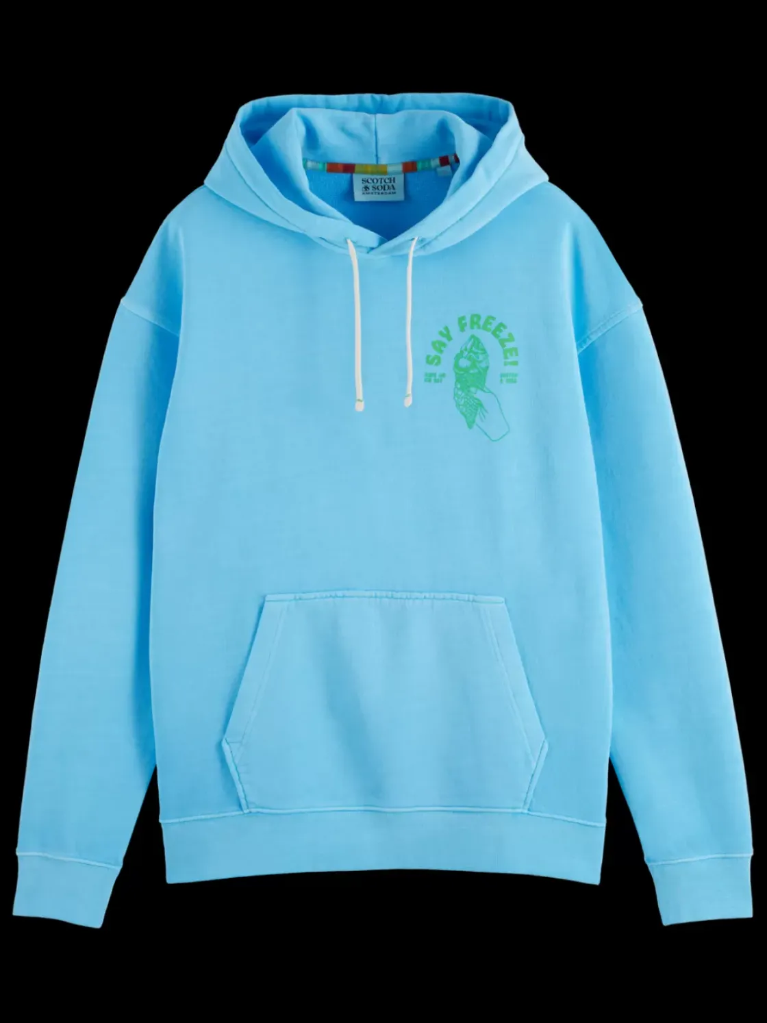 Garment-dyed artwork hoodie-Scotch & Soda Sale