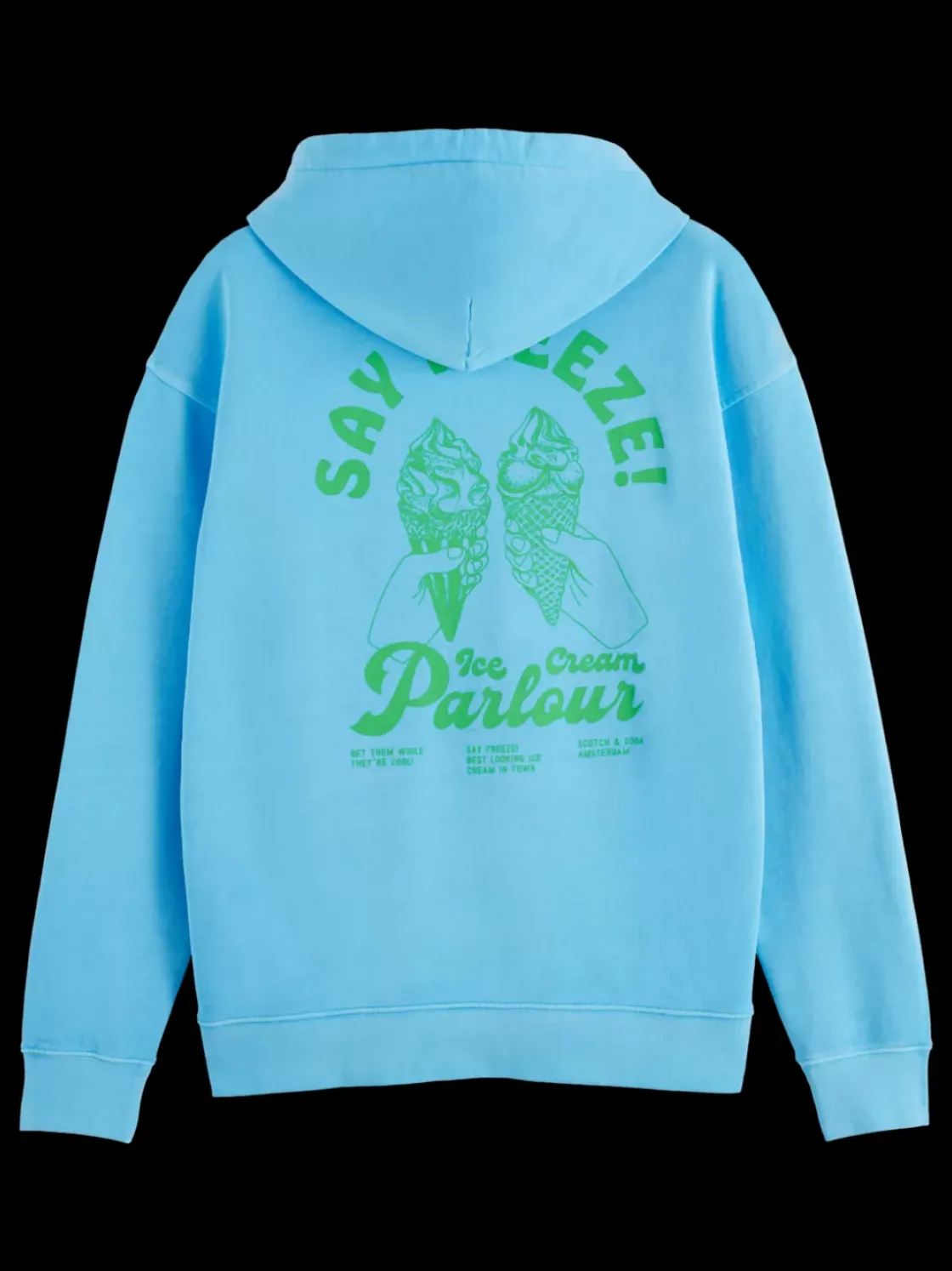 Garment-dyed artwork hoodie-Scotch & Soda Sale