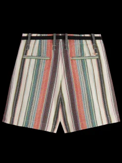 HIGH RISE CRAFTED STRIPE SHORT-Scotch & Soda Hot