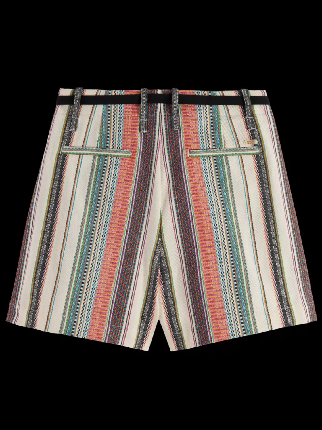 HIGH RISE CRAFTED STRIPE SHORT-Scotch & Soda Hot