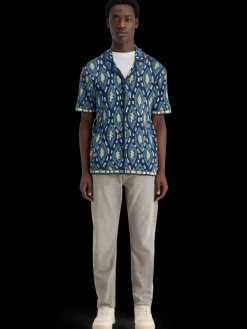 Jacquard knitted short-sleeved shirt-Scotch & Soda New