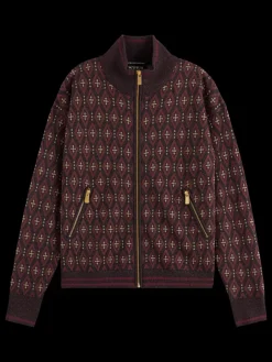 JACQUARD KNITTED ZIP-THROUGH JACKET-Scotch & Soda Fashion