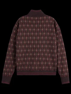 JACQUARD KNITTED ZIP-THROUGH JACKET-Scotch & Soda Fashion