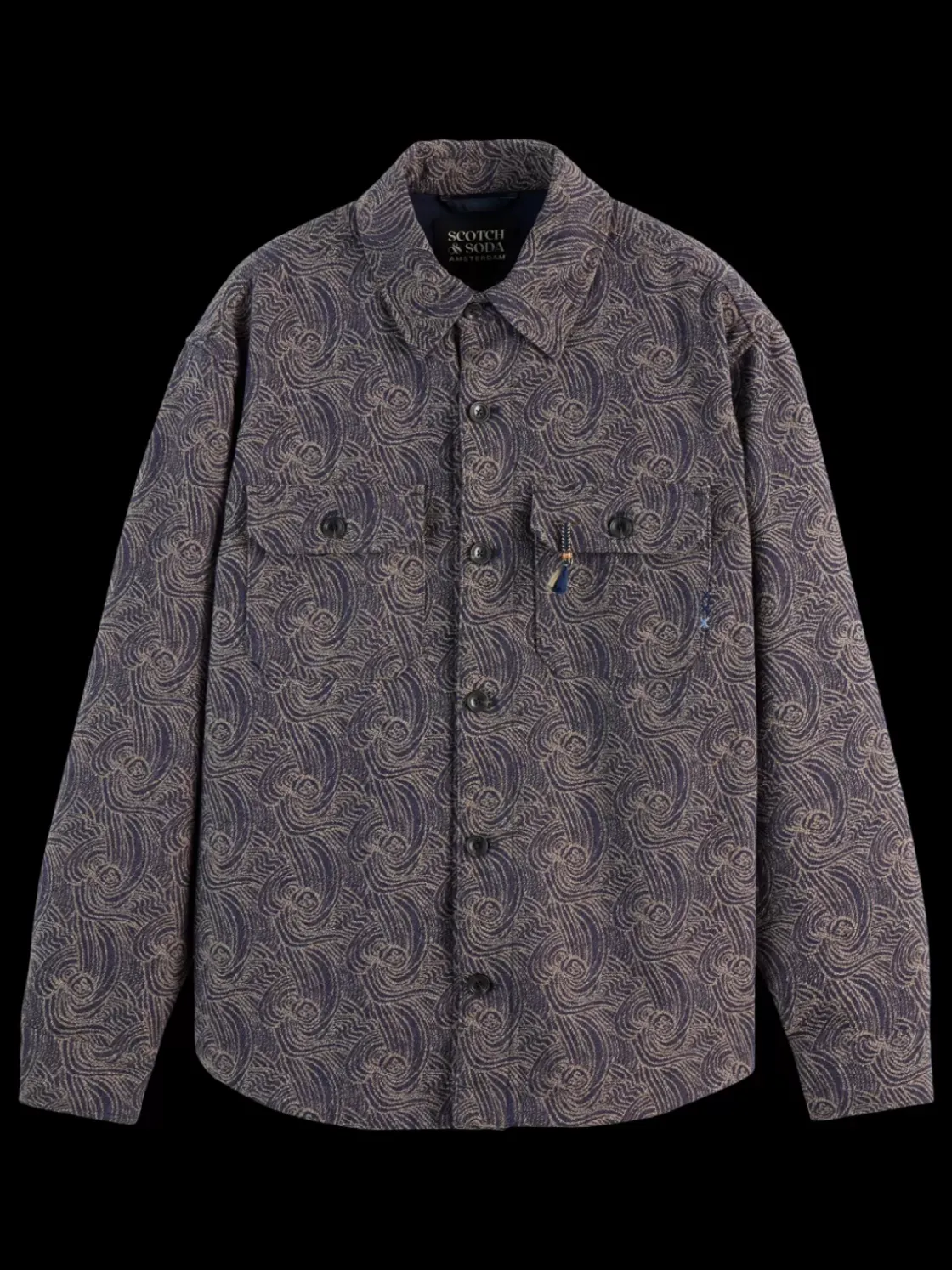JACQUARD WOOL-BLEND OVERSHIRT-Scotch & Soda New