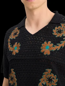 JOE JONAS X SCOTCH SODA CROCHET POLO SHORT SLEEVE-Scotch & Soda New