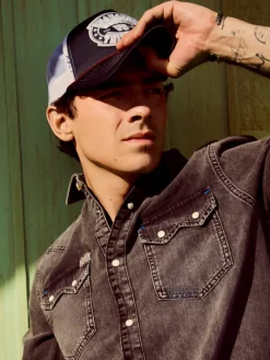 JOE JONAS X SCOTCH SODA WESTERN SHIRT - VINTAGE BLACK-Scotch & Soda Hot