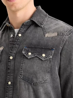 JOE JONAS X SCOTCH SODA WESTERN SHIRT - VINTAGE BLACK-Scotch & Soda Hot