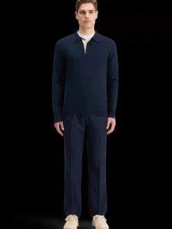 KNITTED POLO LONG SLEEVE-Scotch & Soda Clearance