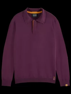 KNITTED POLO LONG SLEEVE-Scotch & Soda Clearance