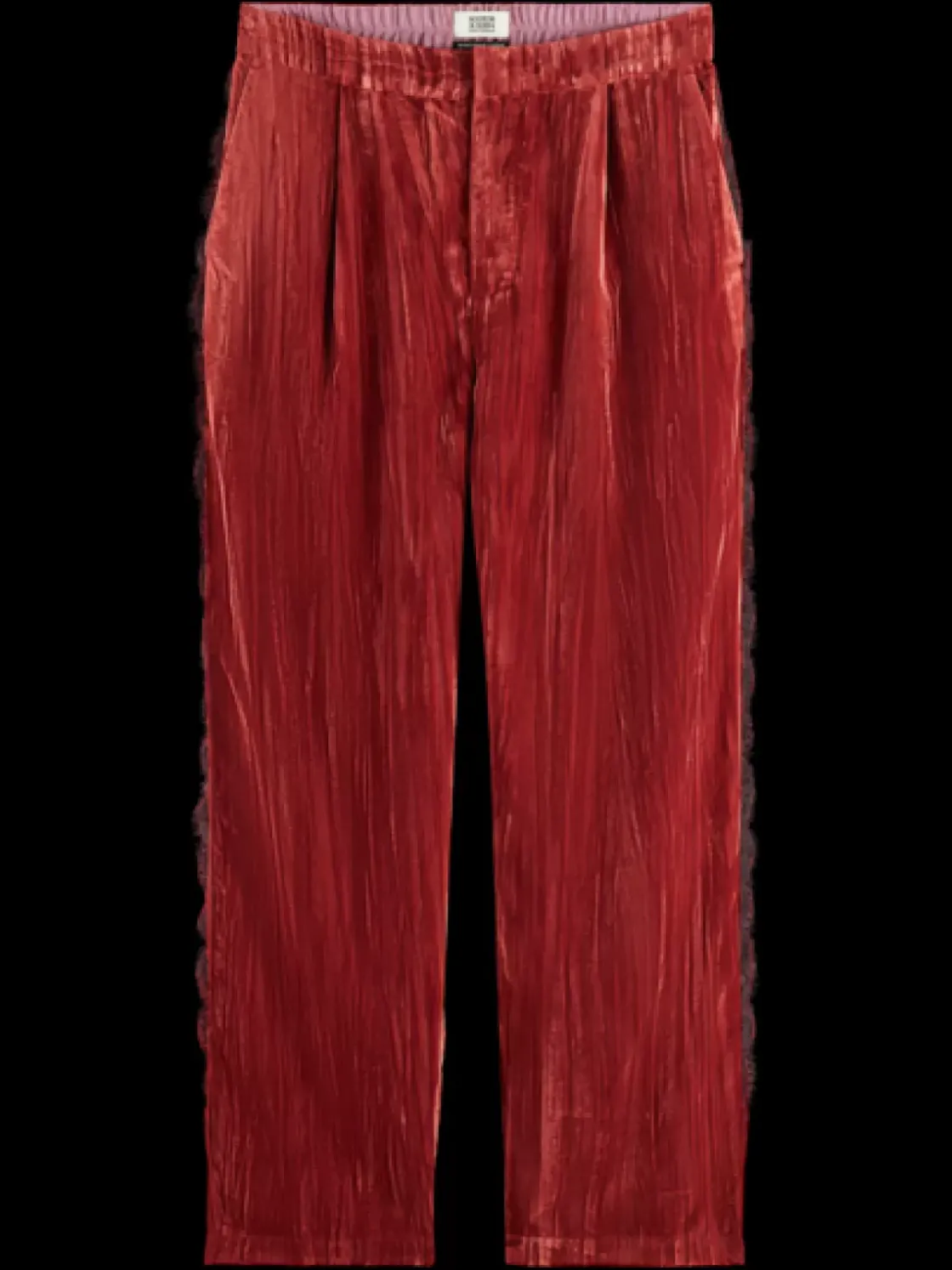 LACE TRIMMED VELVET PANT-Scotch & Soda Best