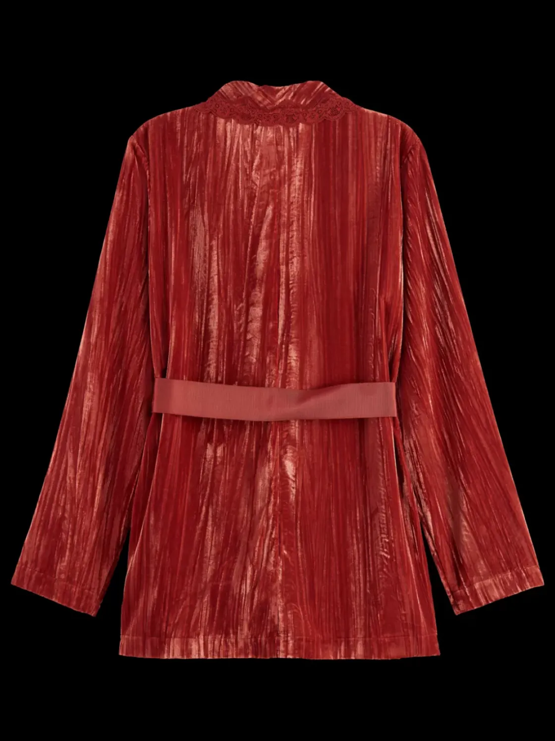 LACE TRIMMED VELVET PYJAMA BLAZER-Scotch & Soda Sale