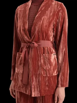 LACE TRIMMED VELVET PYJAMA BLAZER-Scotch & Soda Sale