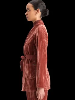 LACE TRIMMED VELVET PYJAMA BLAZER-Scotch & Soda Sale