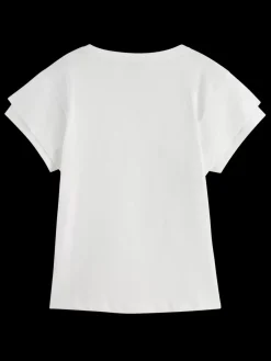 LAYERED SLEEVE BOAT NECK T-SHIRT-Scotch & Soda Hot