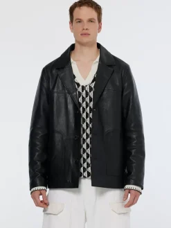 Leather blazer jacket-Scotch & Soda Hot