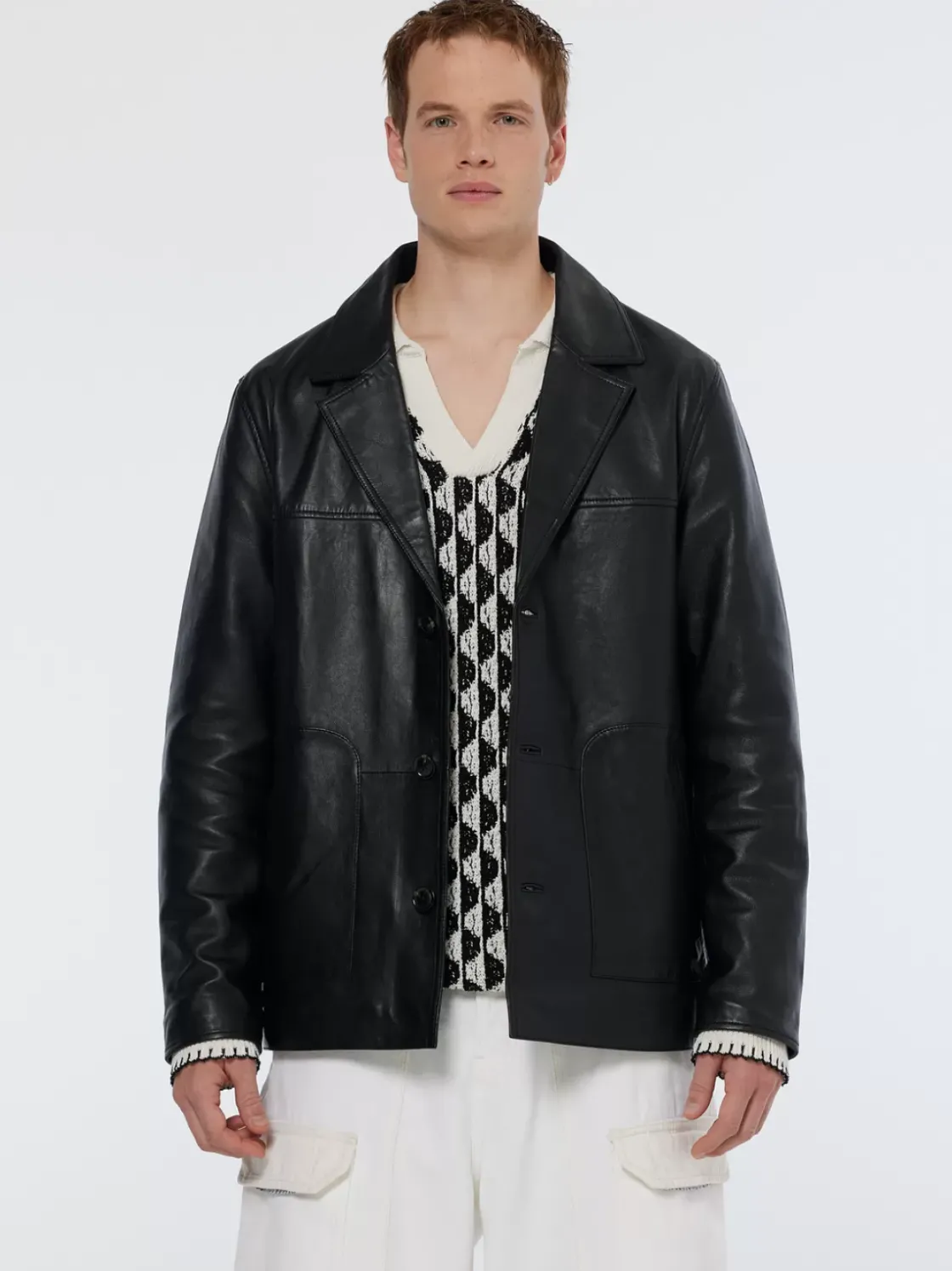 Leather blazer jacket-Scotch & Soda Hot