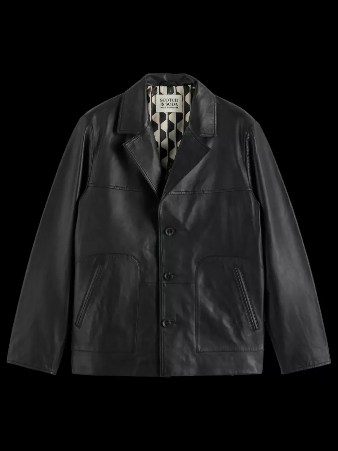 Leather blazer jacket-Scotch & Soda Hot