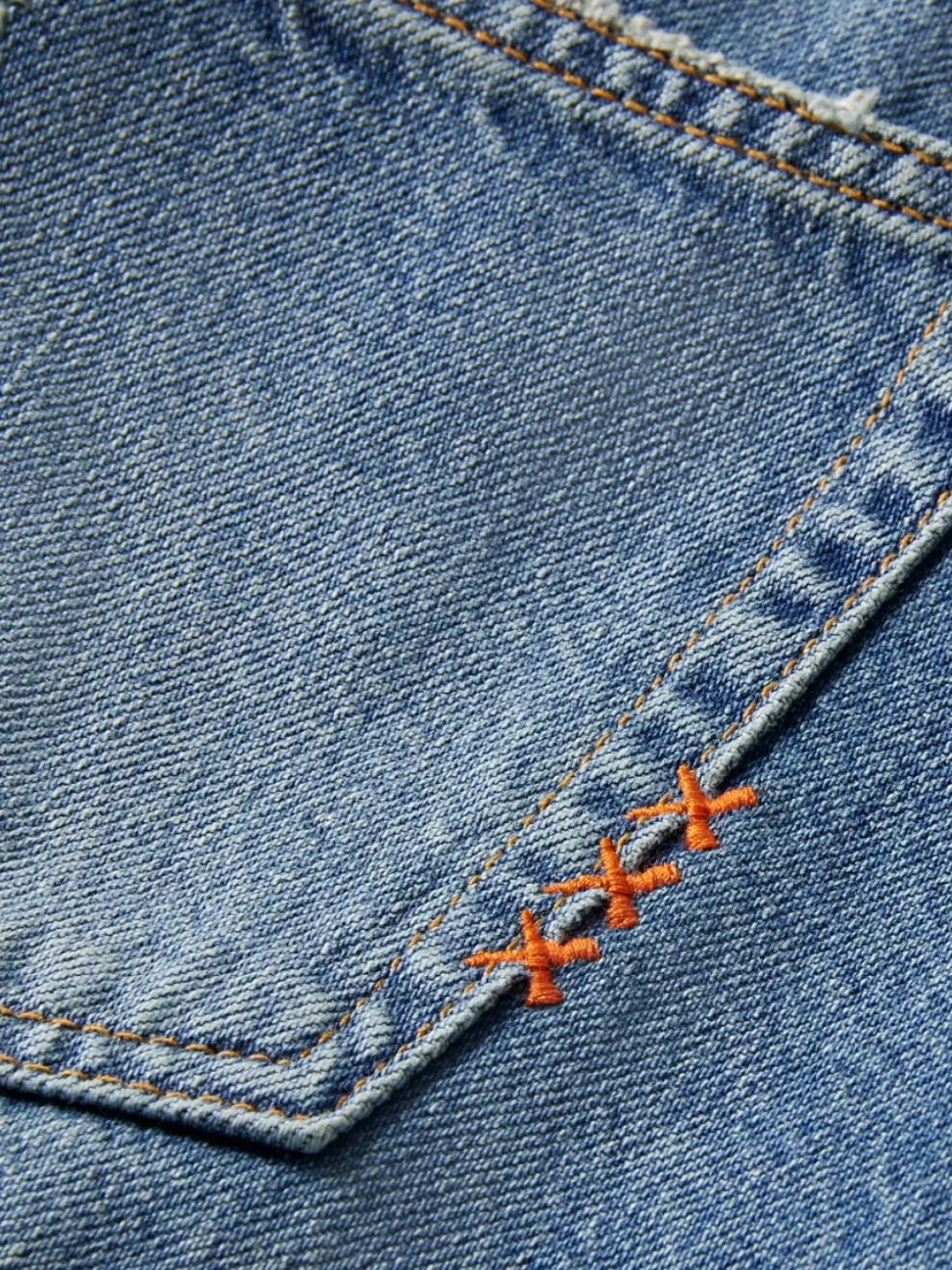 Long vintage washed denim skirt with front split-Scotch & Soda New