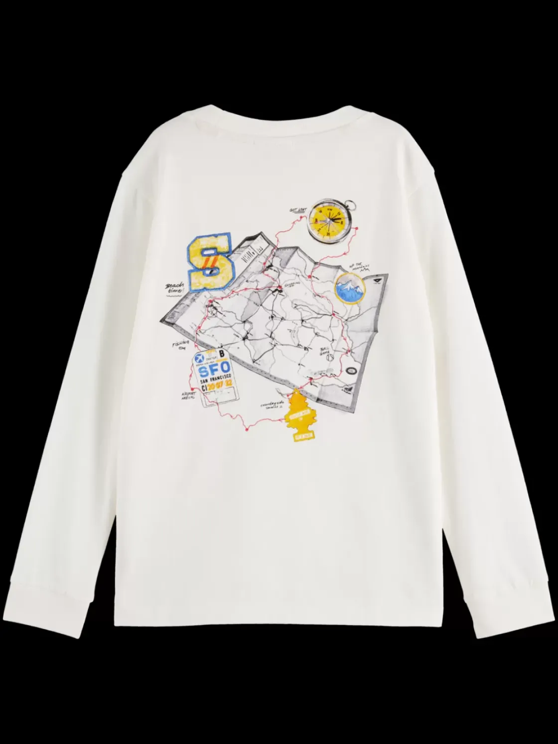 LONG-SLEEVED ARTWORK T-SHIRT-Scotch & Soda Online