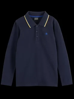 LONG-SLEEVED POLO WITH TIPPING-Scotch & Soda New