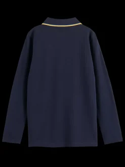 LONG-SLEEVED POLO WITH TIPPING-Scotch & Soda New