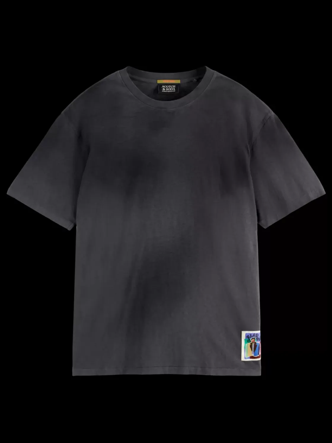 Loose fit irregular dyed artwork t-shirt-Scotch & Soda Discount