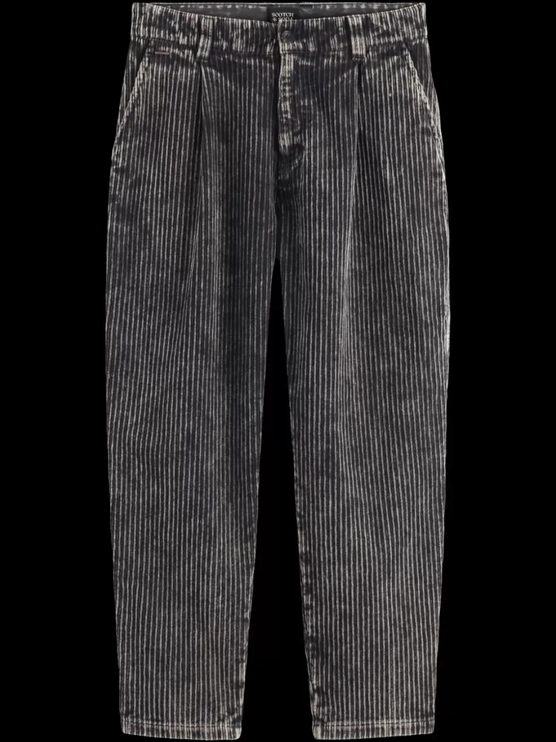 LOOSE TAPERED PLEATED WASHED CORDUROY CHINO-Scotch & Soda Online
