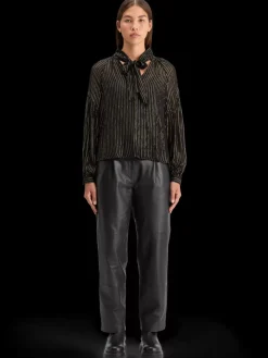 LUREX TOP WITH BOW NECK-Scotch & Soda Fashion