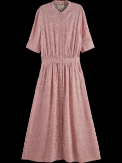 MIDI DRESS WITH BUTTON CLOSURE-Scotch & Soda Outlet