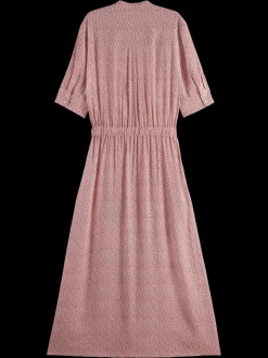 MIDI DRESS WITH BUTTON CLOSURE-Scotch & Soda Outlet