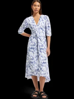 MIDI WRAP DRESS WITH KNOT DETAIL-Scotch & Soda Sale