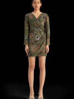 Mini viscose jacquard wrap dress-Scotch & Soda Sale