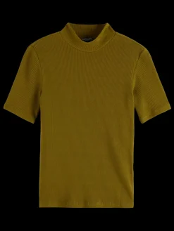 MOCK NECK RIB T-SHIRT-Scotch & Soda Discount