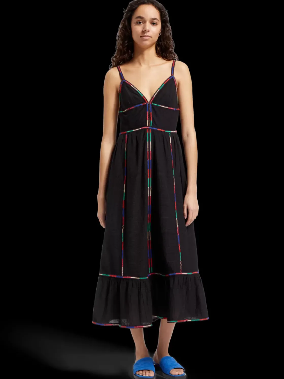MULTICOLOR EMBROIDERY MAXI DRESS-Scotch & Soda Discount