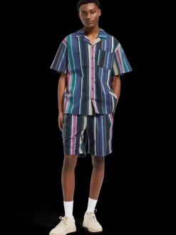 Multicolour striped fine cotton poplin hawaii shirt-Scotch & Soda Fashion