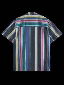 Multicolour striped fine cotton poplin hawaii shirt-Scotch & Soda Fashion