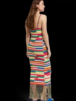 MULTICOLOURED INTARSIA KNITTED DRESS-Scotch & Soda New