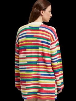 MULTICOLOURED INTARSIA KNITTED CARDIGAN-Scotch & Soda Outlet