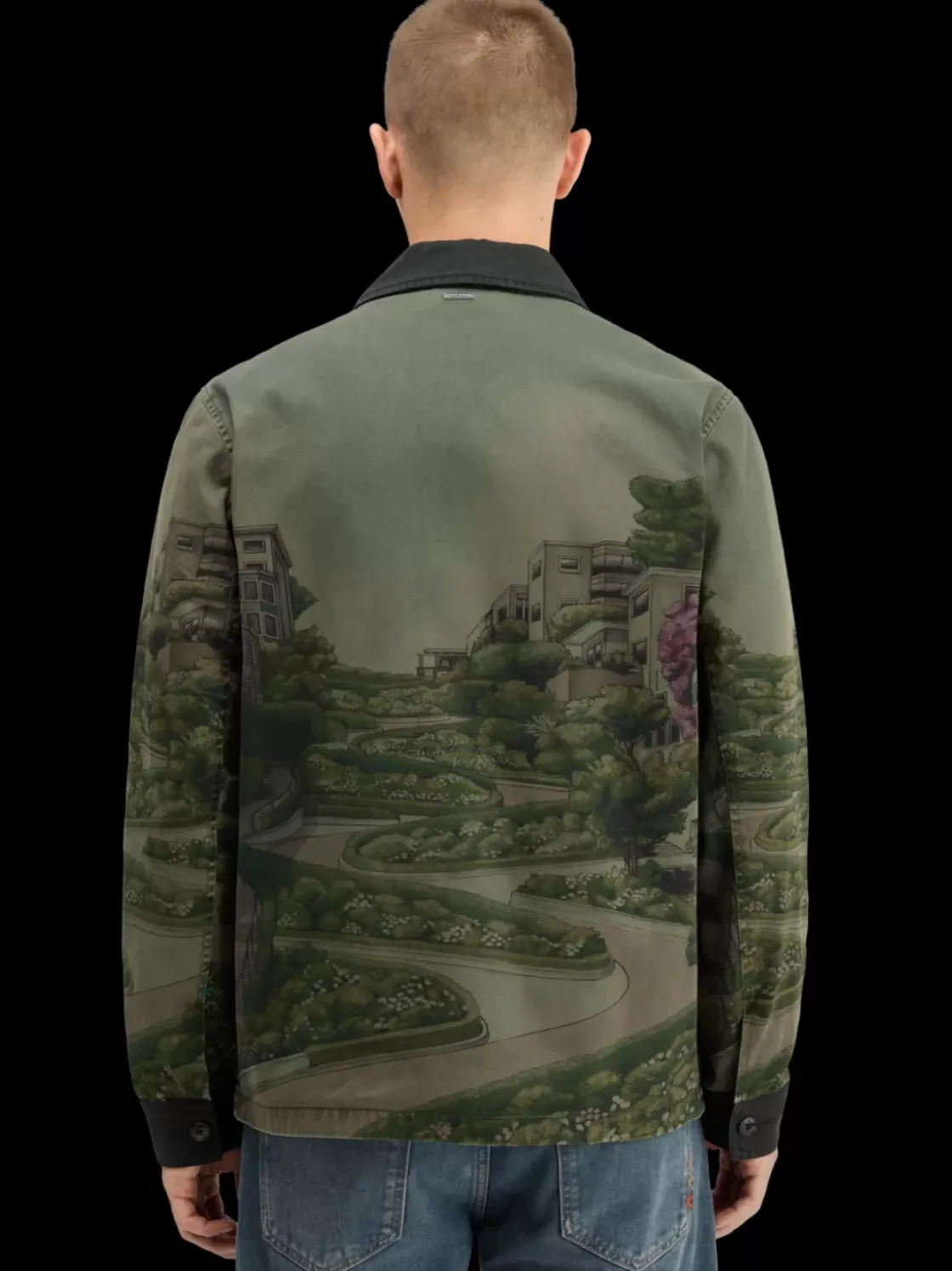 PHOTO-PRINTED TWILL COACH JACKET-Scotch & Soda New