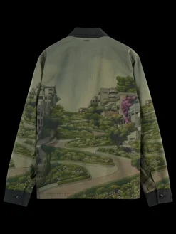 PHOTO-PRINTED TWILL COACH JACKET-Scotch & Soda New