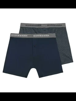 2PK MENS COTTON MODAL KNIT BOXER BRIEF UNDERWEAR-Scotch & Soda Clearance