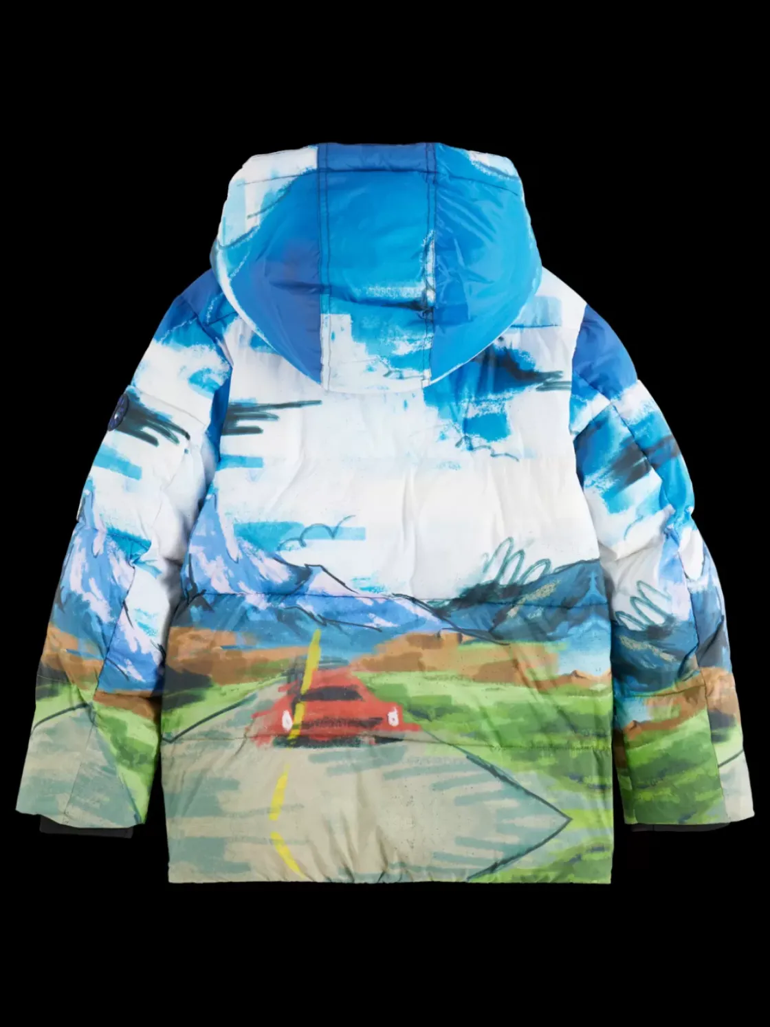 PLACED PRINT PADDED JACKET-Scotch & Soda Clearance