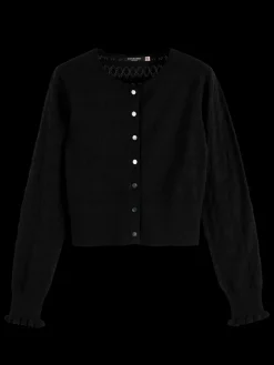 Pointelle crew neck cardigan-Scotch & Soda Hot