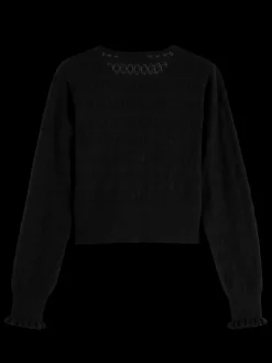 Pointelle crew neck cardigan-Scotch & Soda Hot