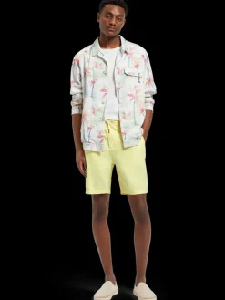 Printed tencel-hemp blouson-Scotch & Soda Online