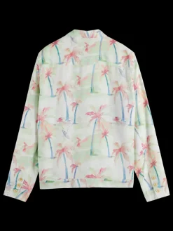 Printed tencel-hemp blouson-Scotch & Soda Online