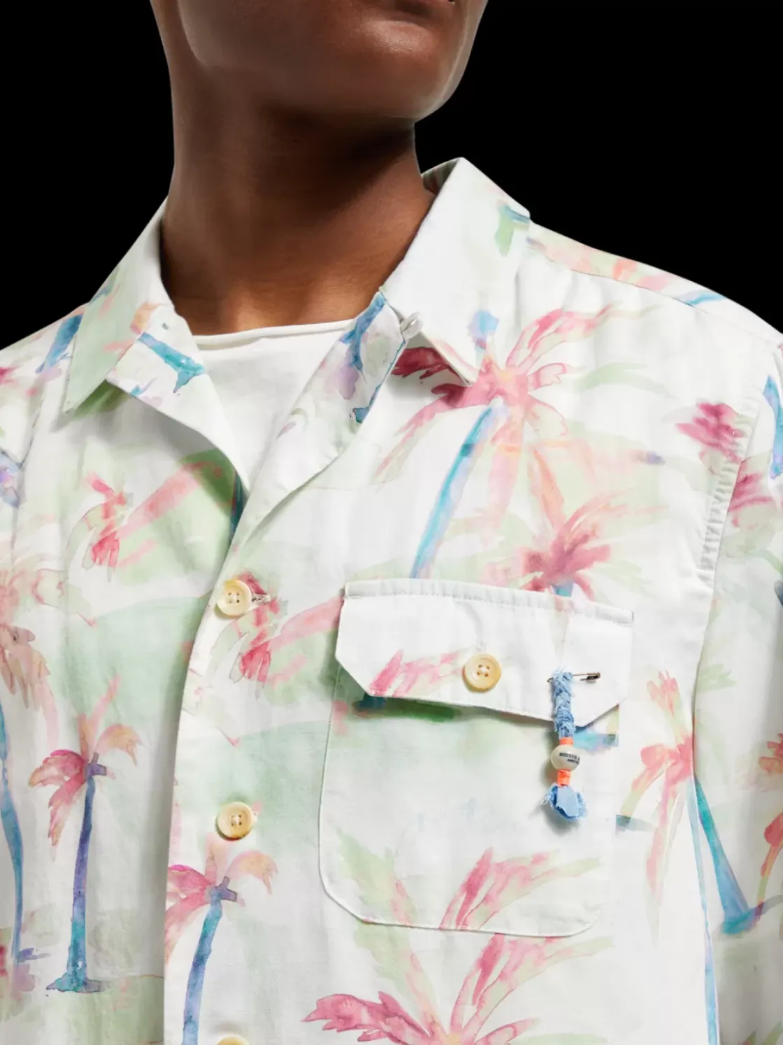 Printed tencel-hemp blouson-Scotch & Soda Online