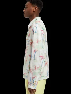 Printed tencel-hemp blouson-Scotch & Soda Online