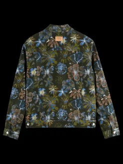 Printed velvet trucker jacket-Scotch & Soda Discount