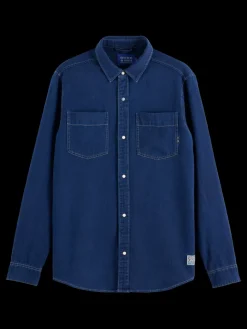 REGULAR FIT PREMIUM TWILL WASHED SHIRT-Scotch & Soda Fashion
